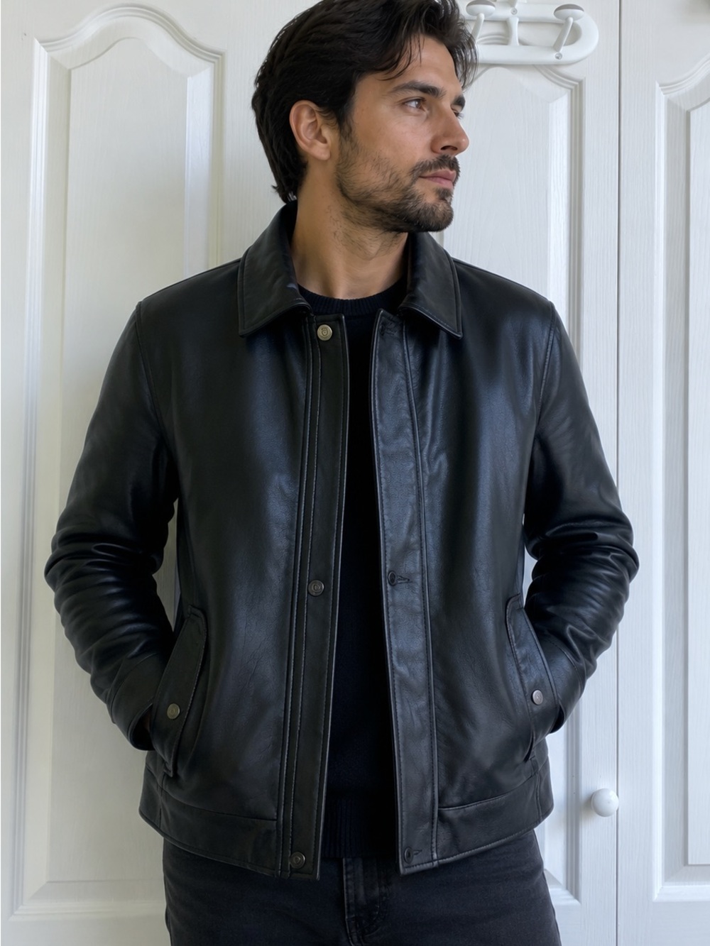 NWOT F Collection Black Men’s Jacket, Size L